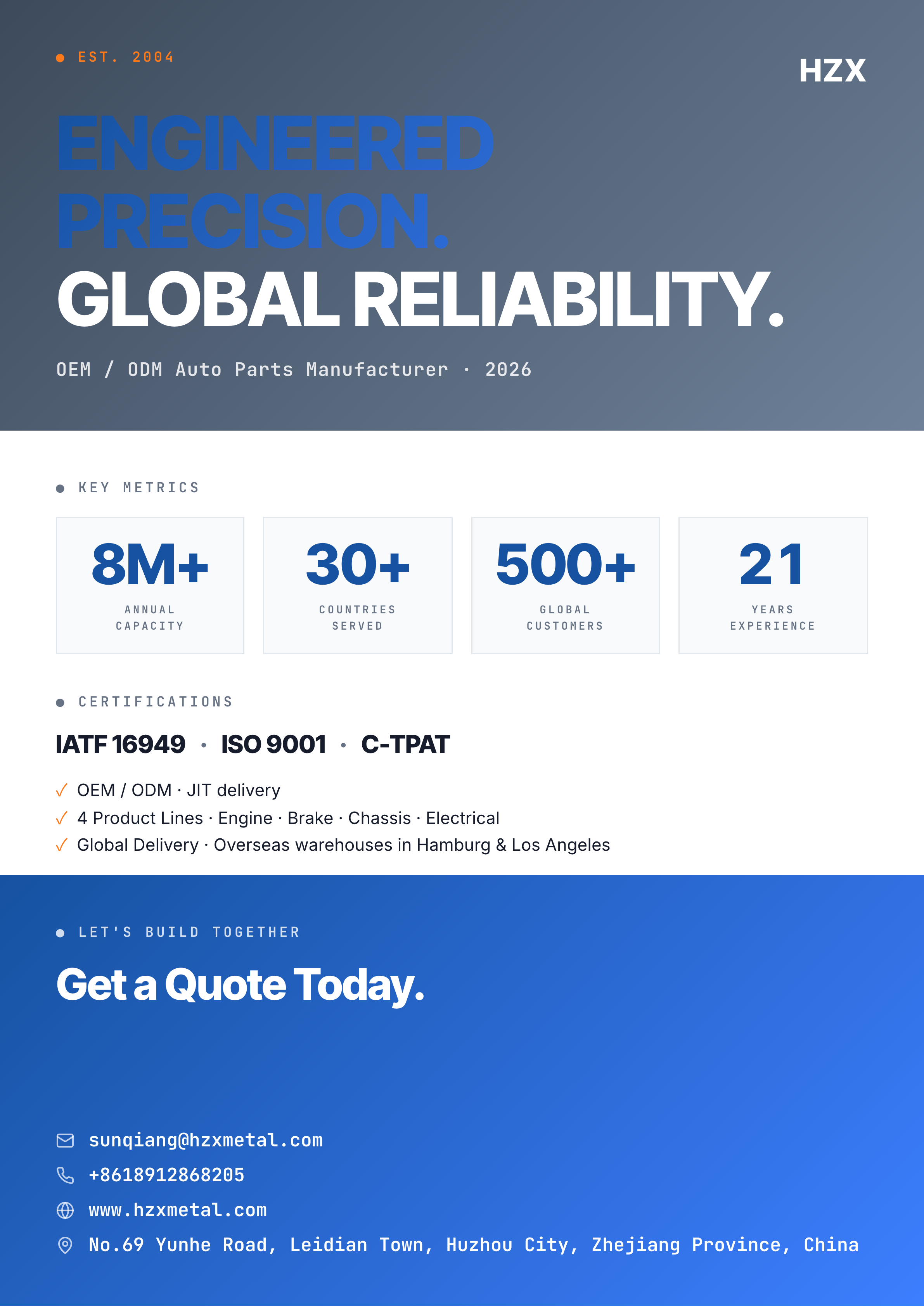 HZX Brochure 2026 one-page preview